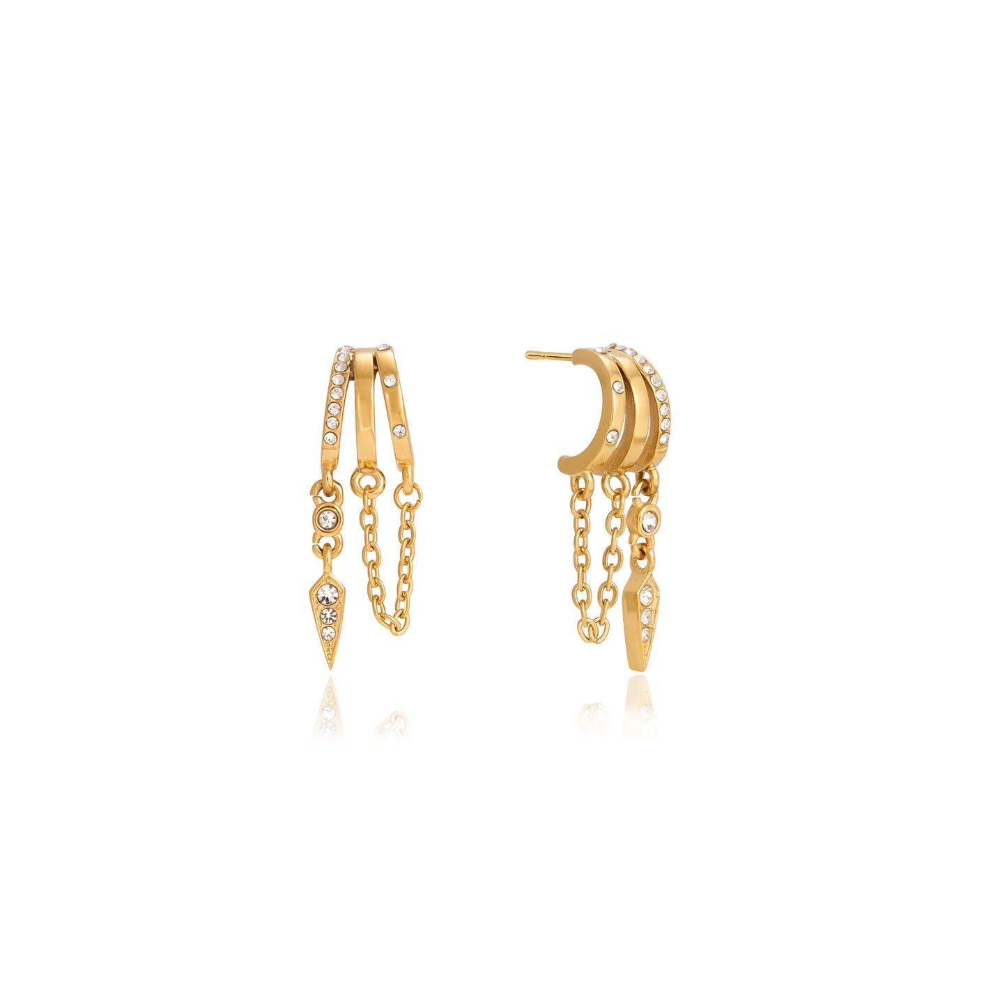 Sirocco Chain and Spike Drop Earrings
