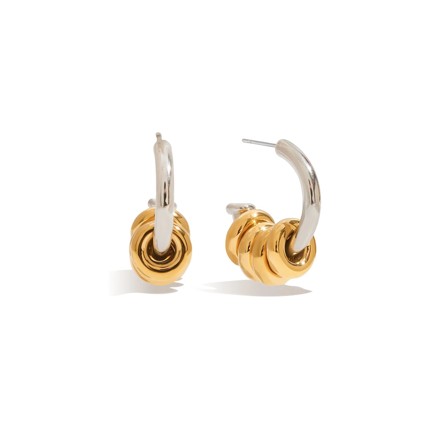 Formentera Stacked Ring Hoop Earrings