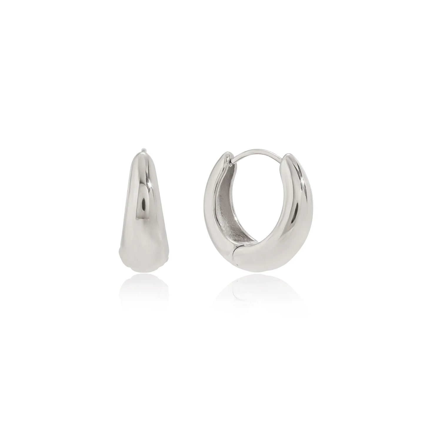 Sirocco Domed Huggie Hoop Earrings