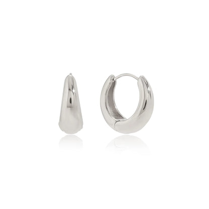 Sirocco Domed Huggie Hoop Earrings