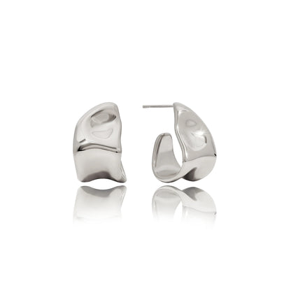 Salt Air Hammered Wide Hoop Earrings