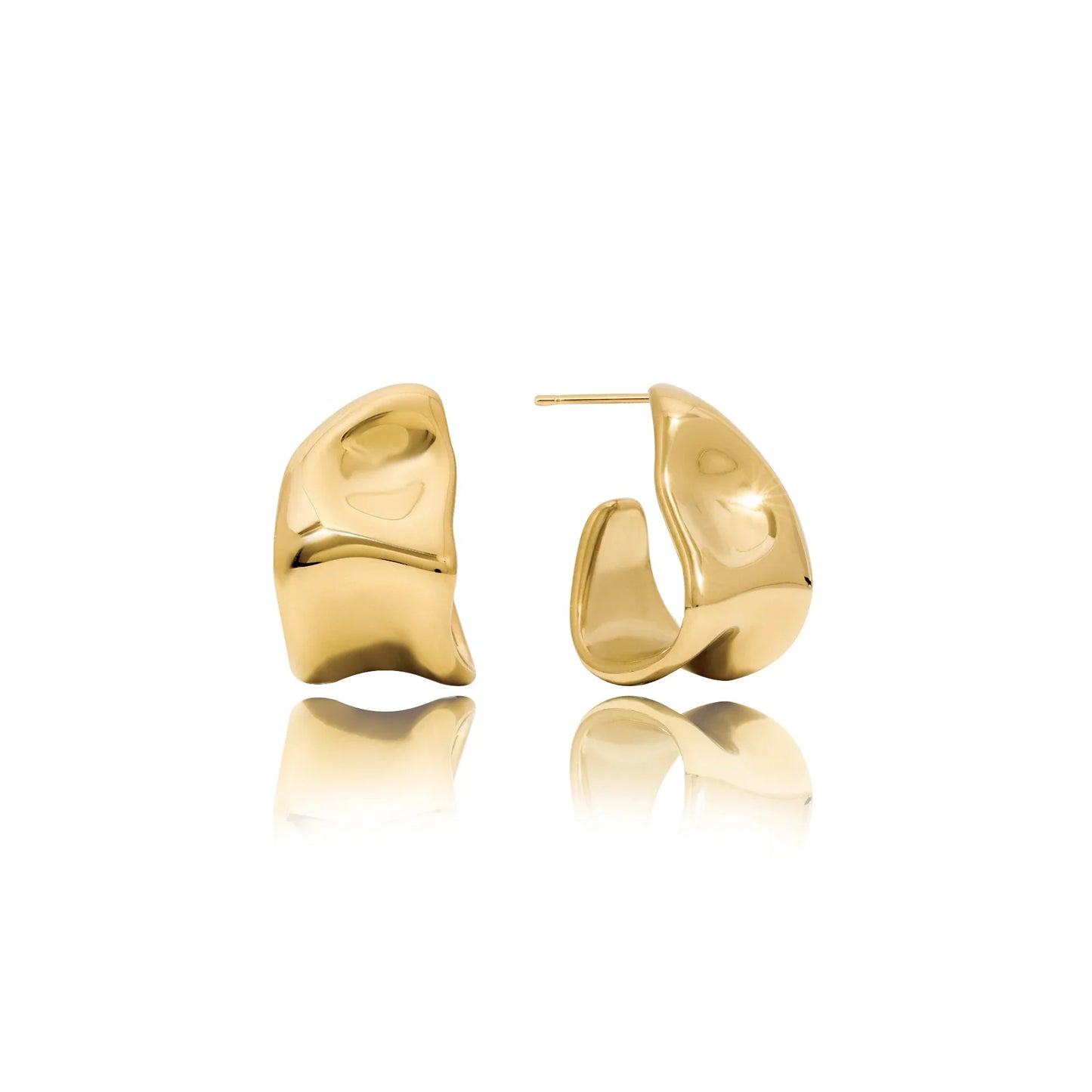 Salt Air Hammered Wide Hoop Earrings