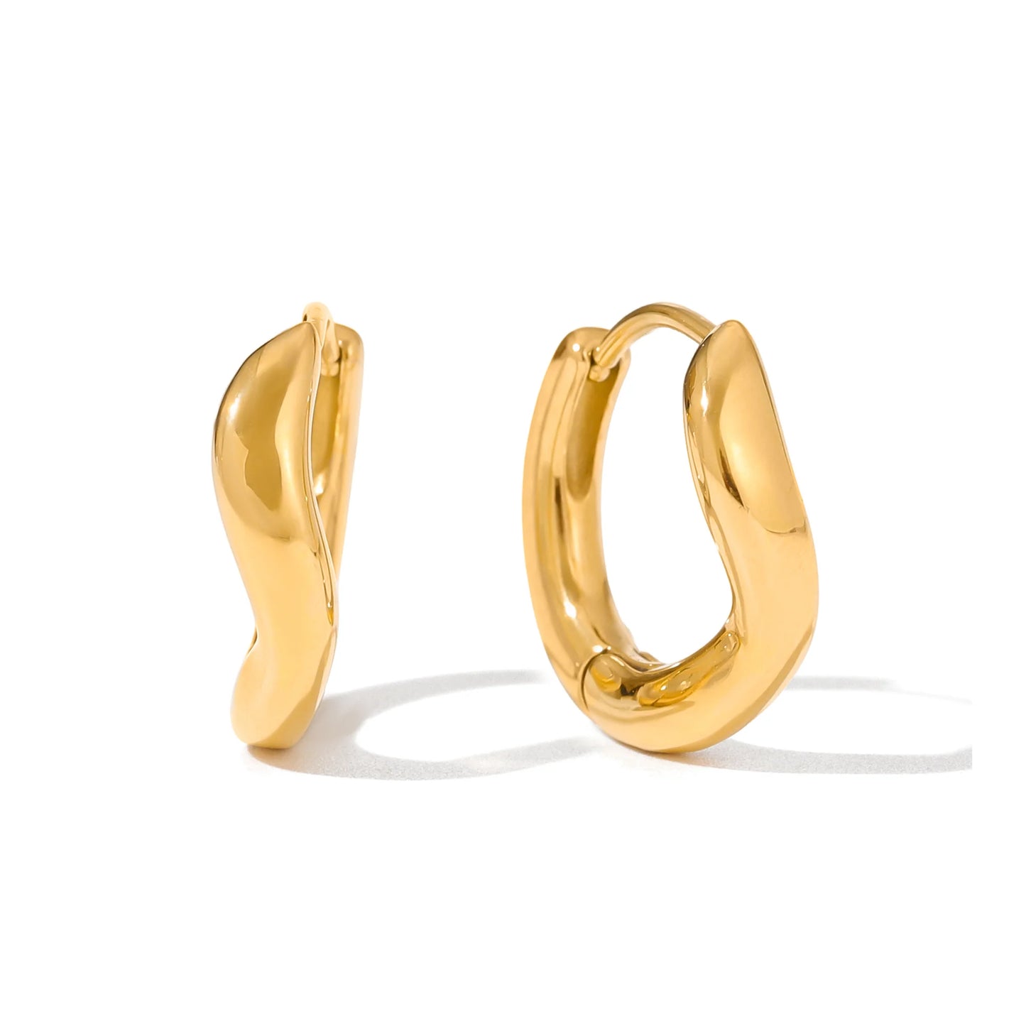 Ripple Sculpted Hoop Earrings