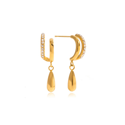Levante Pavé Teardrop Drop Earrings