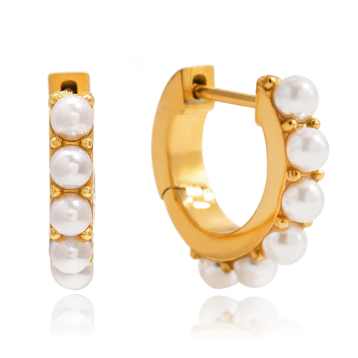 Salt Air Pearl Huggie Hoop Earrings