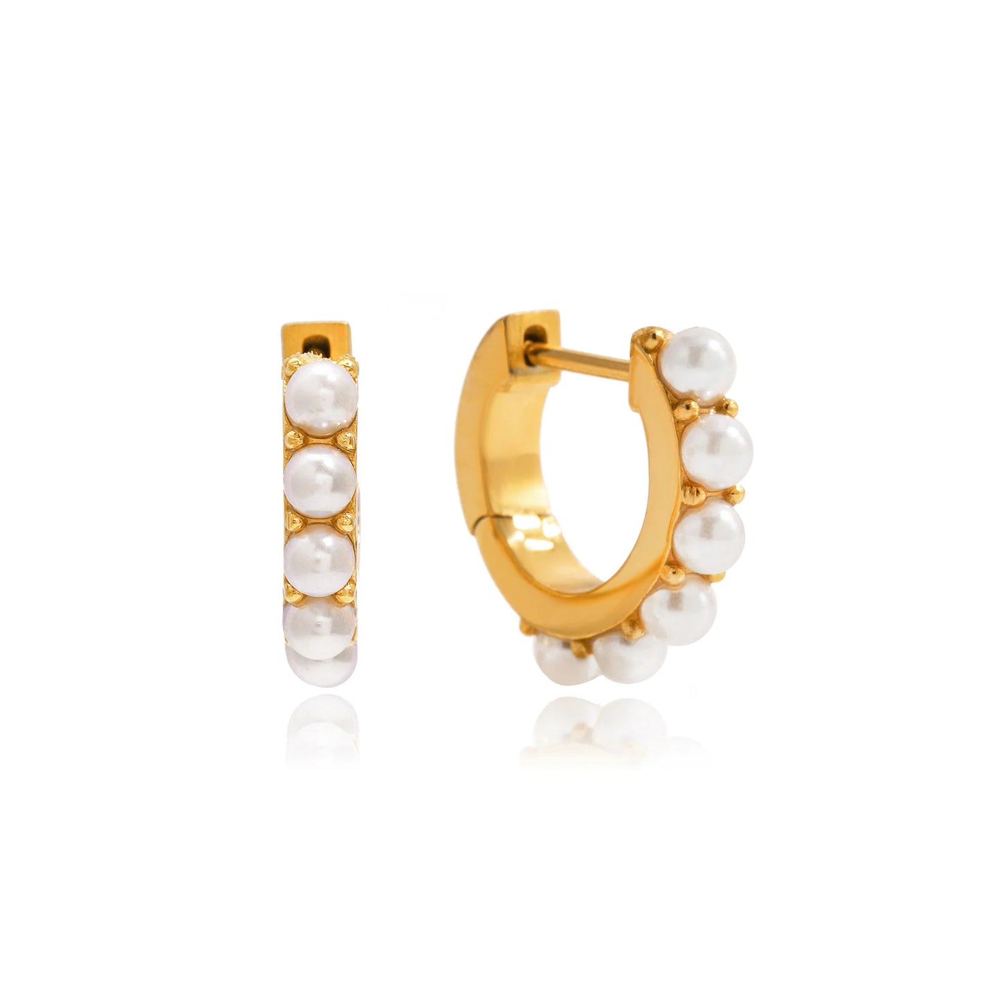 Salt Air Pearl Huggie Hoop Earrings