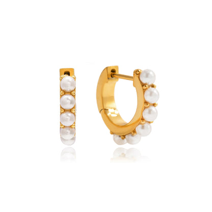 Salt Air Pearl Huggie Hoop Earrings