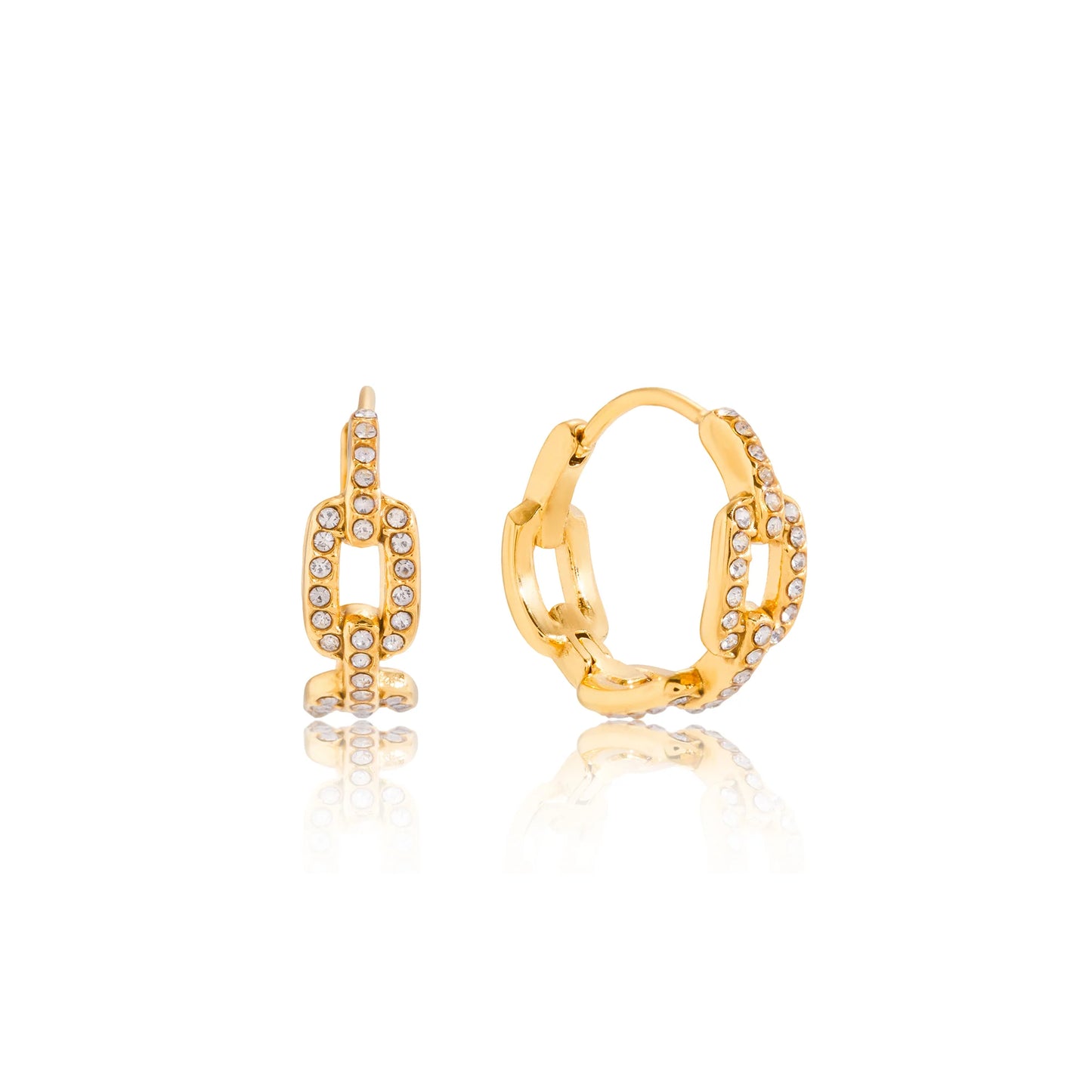 Portofino Pavé Chain Link Earrings