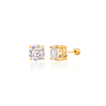 Salt Air Solitaire Screw-Back Earrings