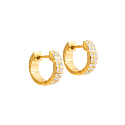 Salt Air Pavé Chunky Hoop Earrings