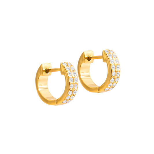 Salt Air Pavé Chunky Hoop Earrings