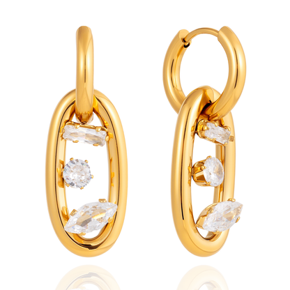 Ithaca Interlocking Link Drop Earrings