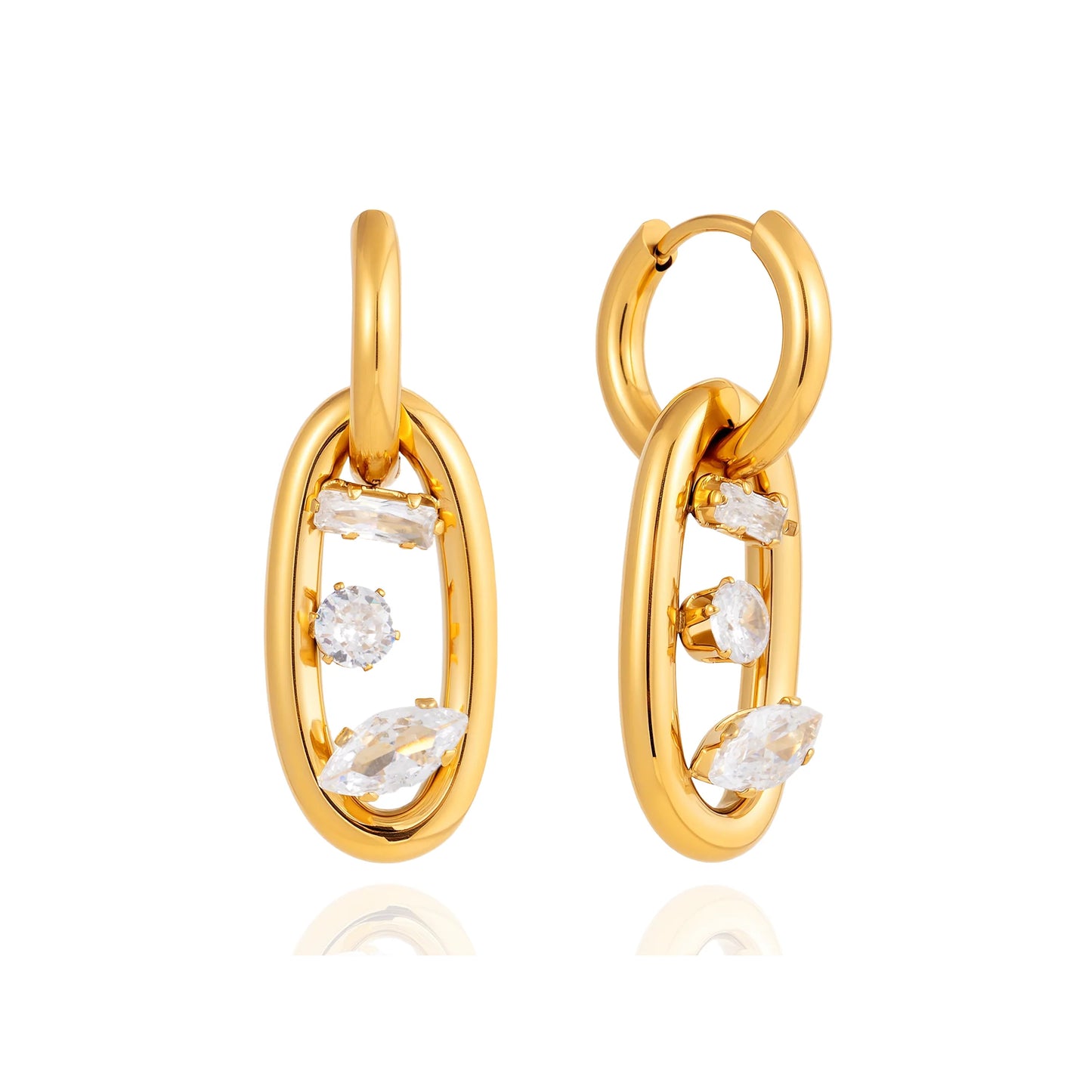 Ithaca Interlocking Link Drop Earrings