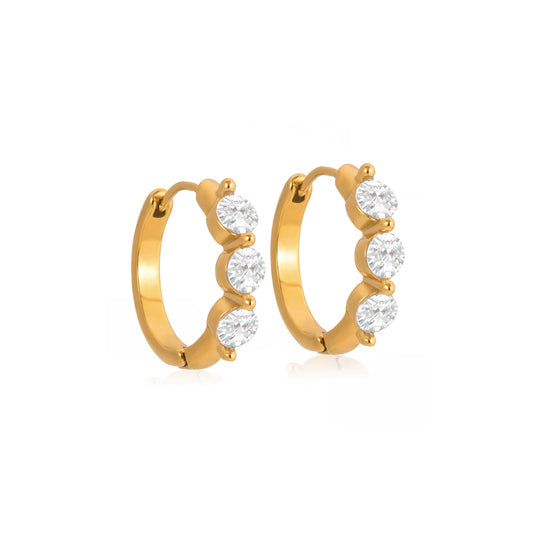 Ibiza Prong Set Huggie Earrings
