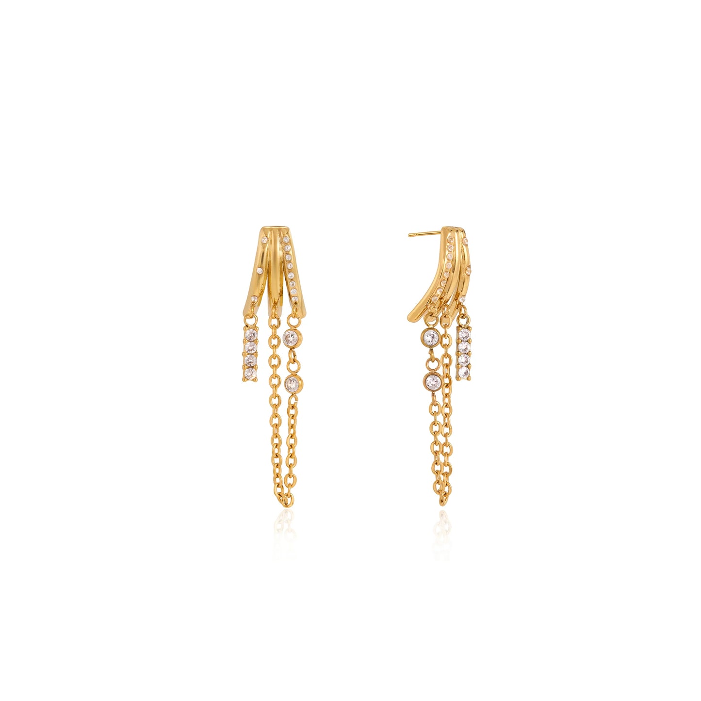 Tramontana Pavé Chain Stud Earrings