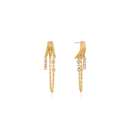 Tramontana Pavé Chain Stud Earrings