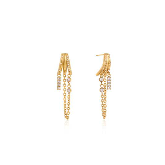 Tramontana Pavé Chain Stud Earrings
