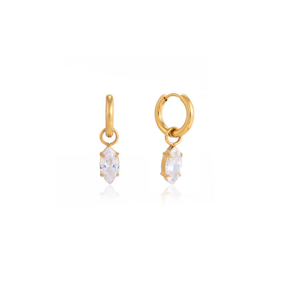 Cala Marquise Drop Huggie Earrings