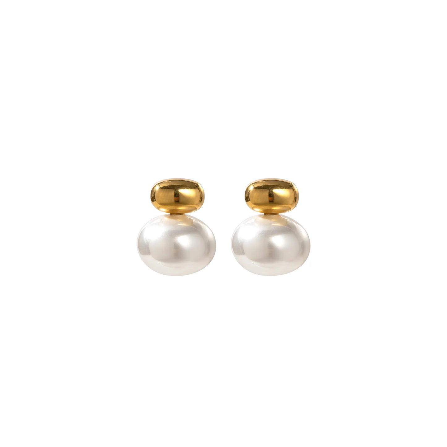 Marea Pearl Drop Stud Earrings
