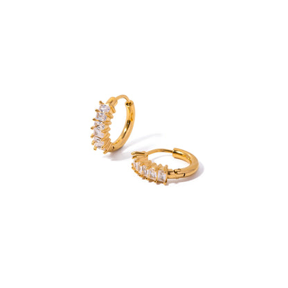 Levante Pavé Cluster Huggie Earrings