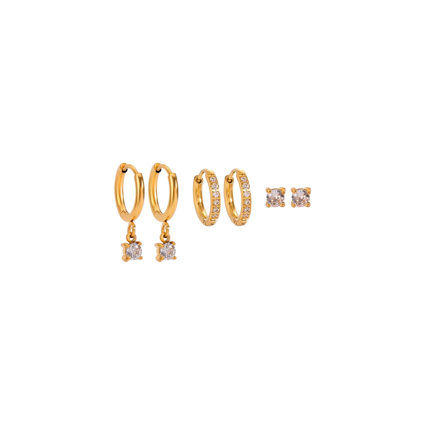 Lumen Zirconia Stacking Earrings