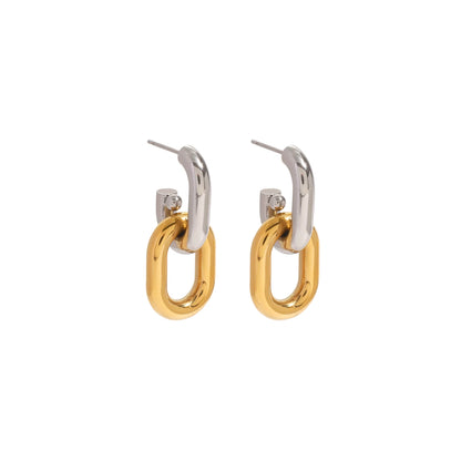 Dune Interlocking Link Drop Earrings