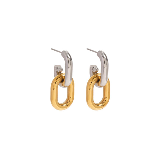 Dune Interlocking Link Drop Earrings