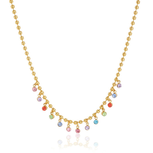 Cove Zircon Droplet Bead Necklace