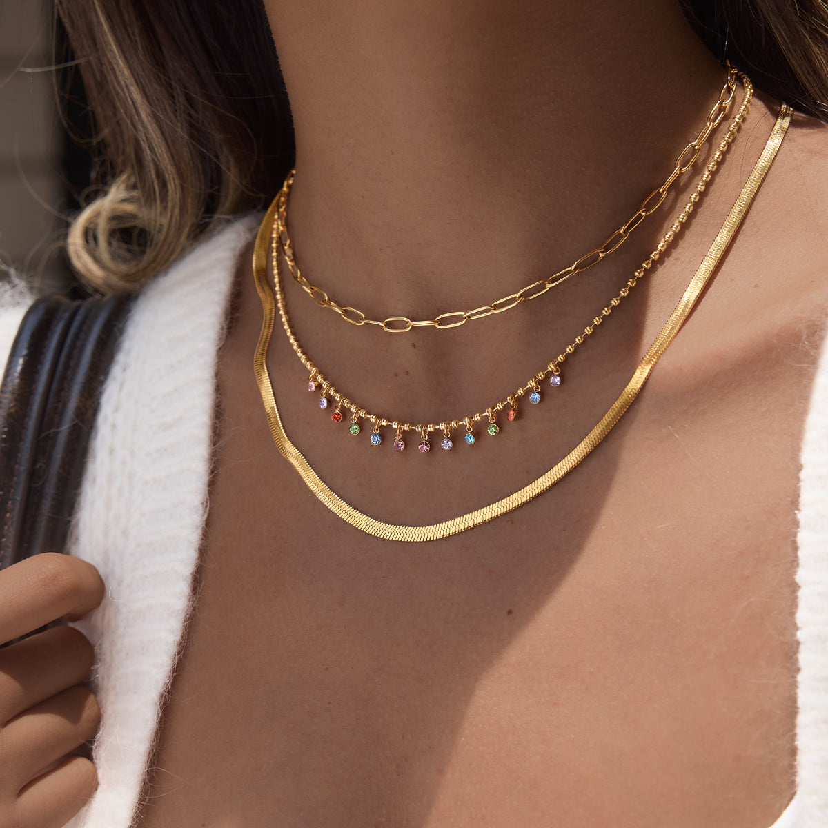 Cove Zircon Droplet Bead Necklace