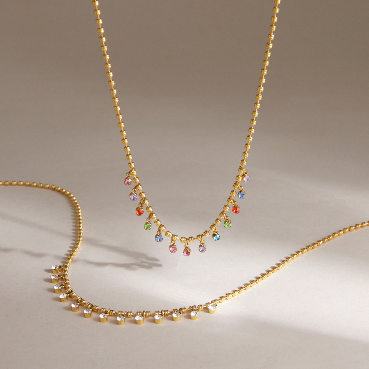 Cove Zircon Droplet Bead Necklace
