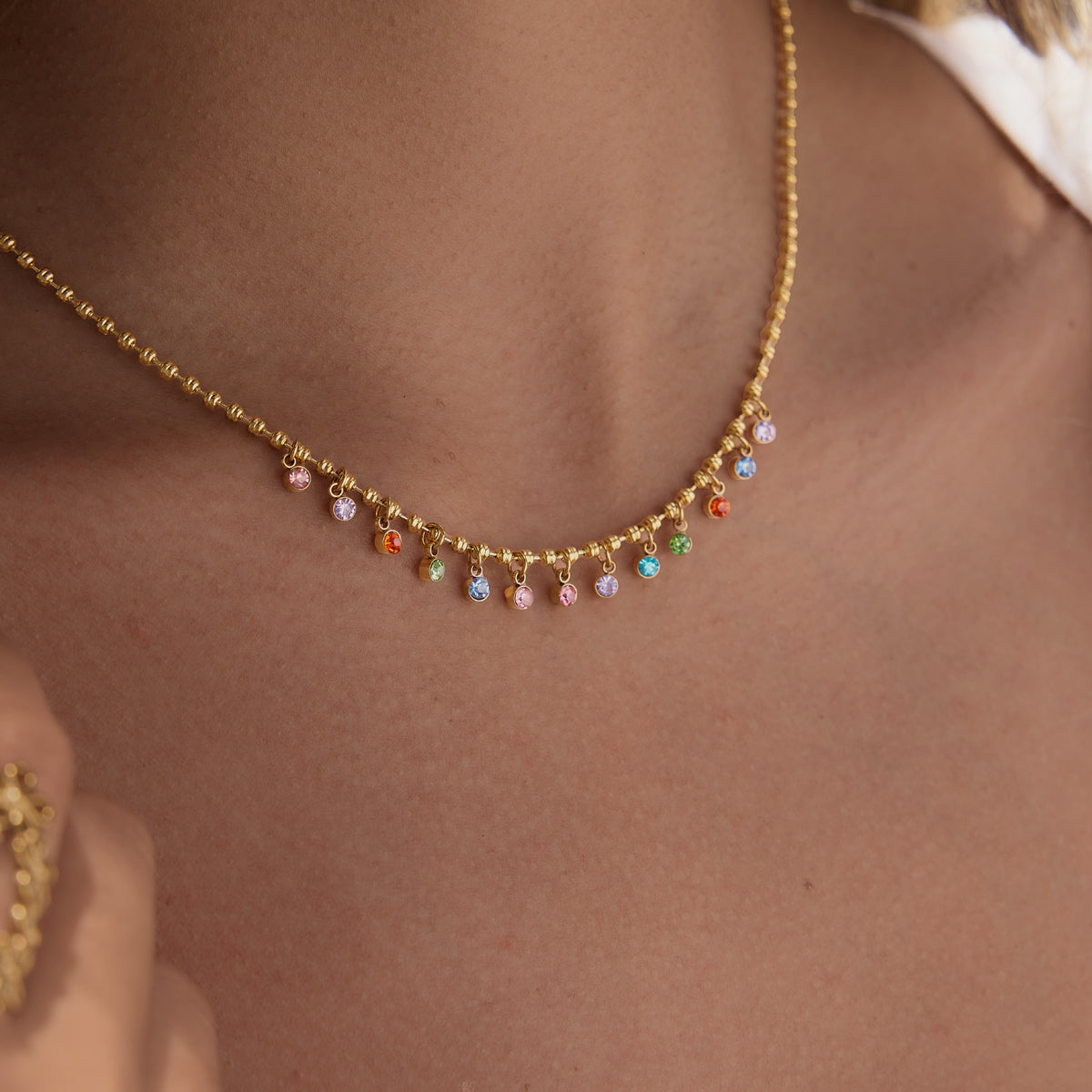 Cove Zircon Droplet Bead Necklace
