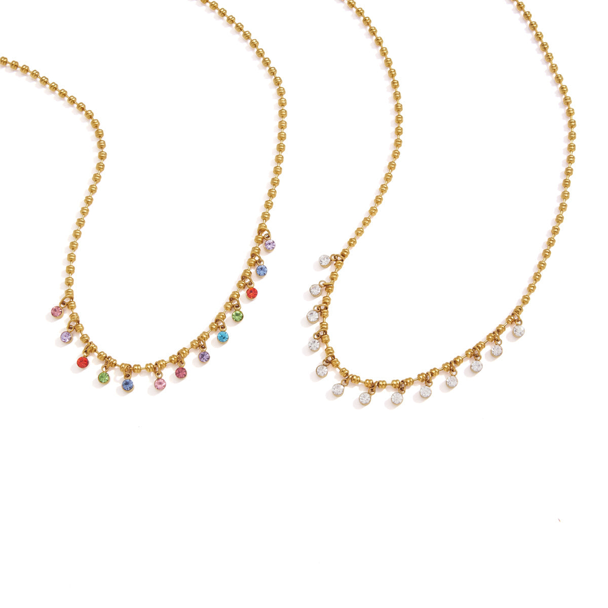 Cove Zircon Droplet Bead Necklace