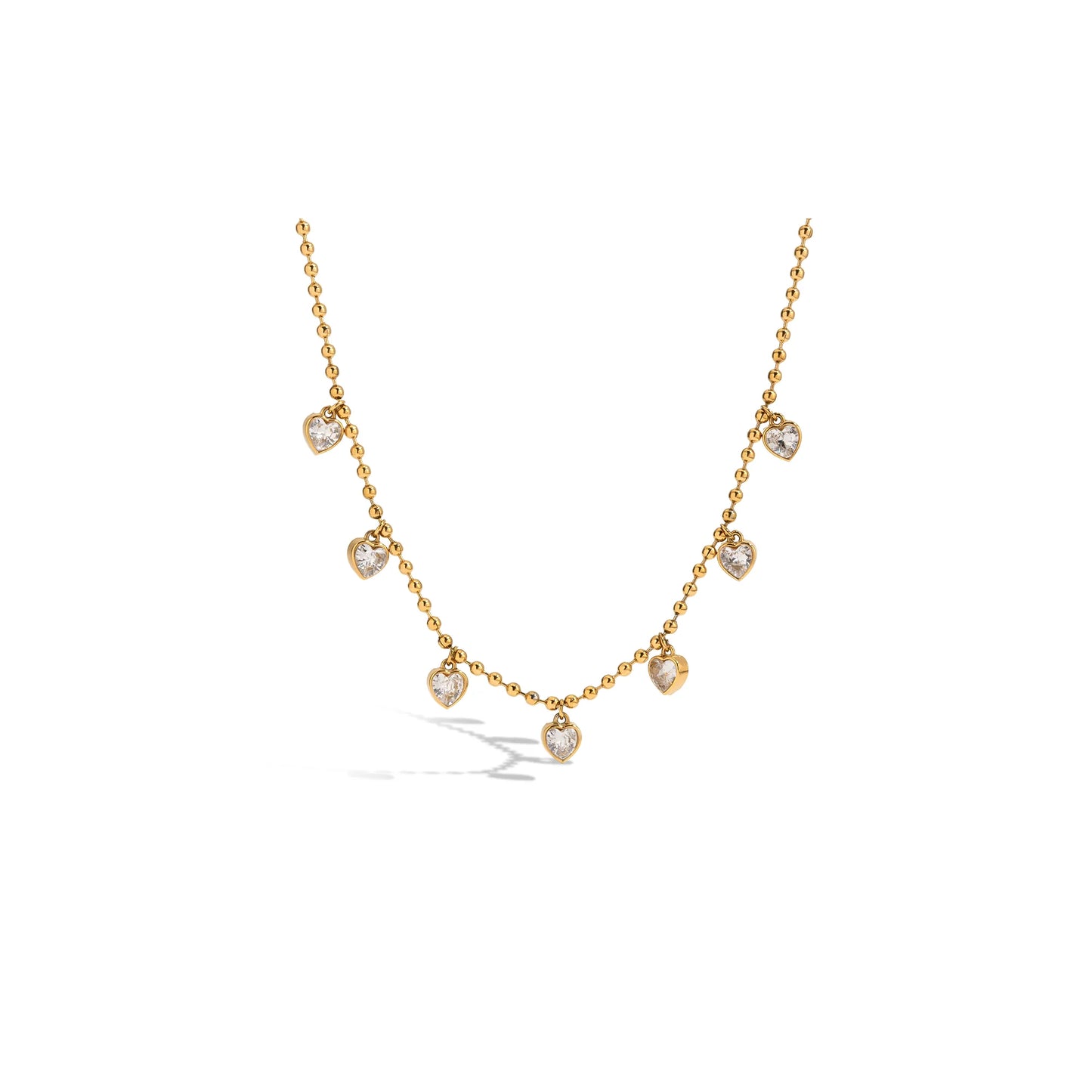 Sundial Beaded Crystal Drop Necklace