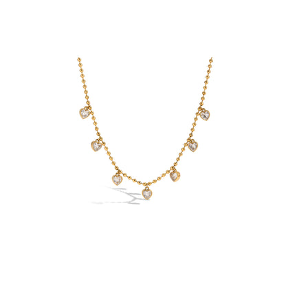 Sundial Beaded Crystal Drop Necklace