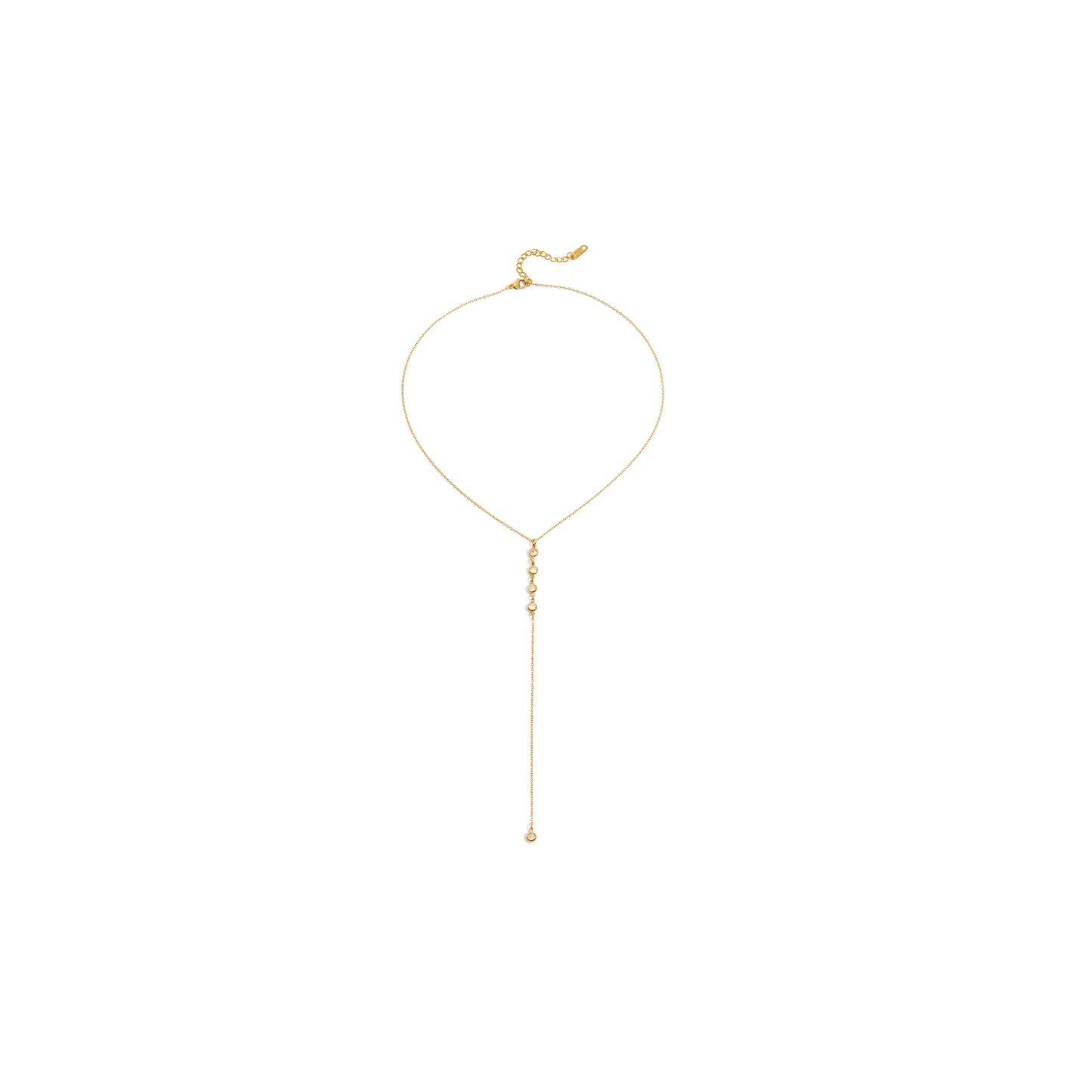 Lumen Zircon Lariat Necklace