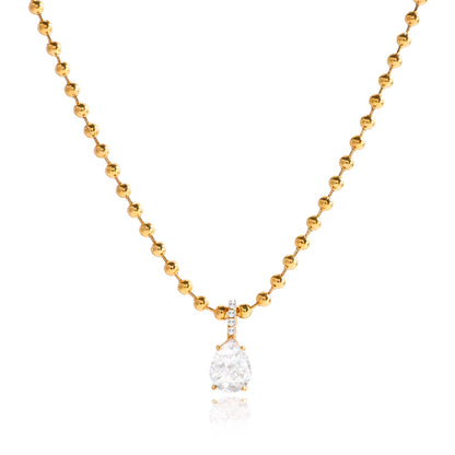 Dune Teardrop Ball Chain Necklace