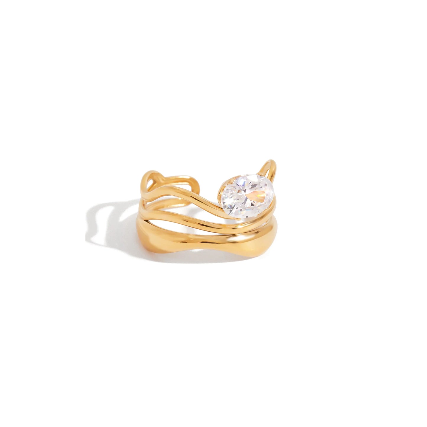 Lumen Sculpted Solitaire Ring
