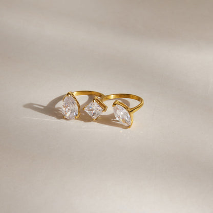 Levante Three Stone Open Ring
