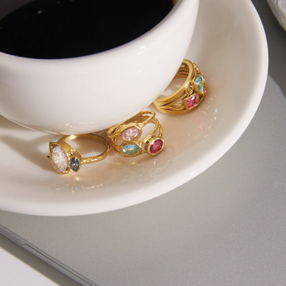 Formentera Multi Stone Band Ring