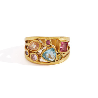 Formentera Multi Stone Band Ring