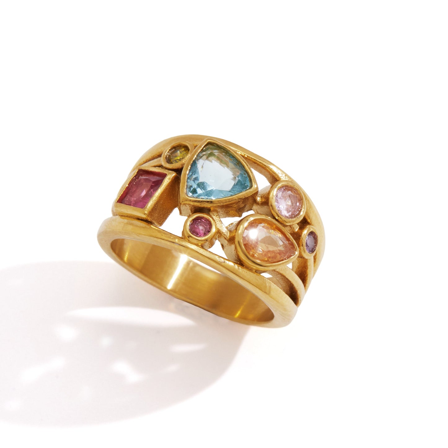 Formentera Multi Stone Band Ring