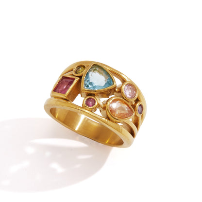Formentera Multi Stone Band Ring