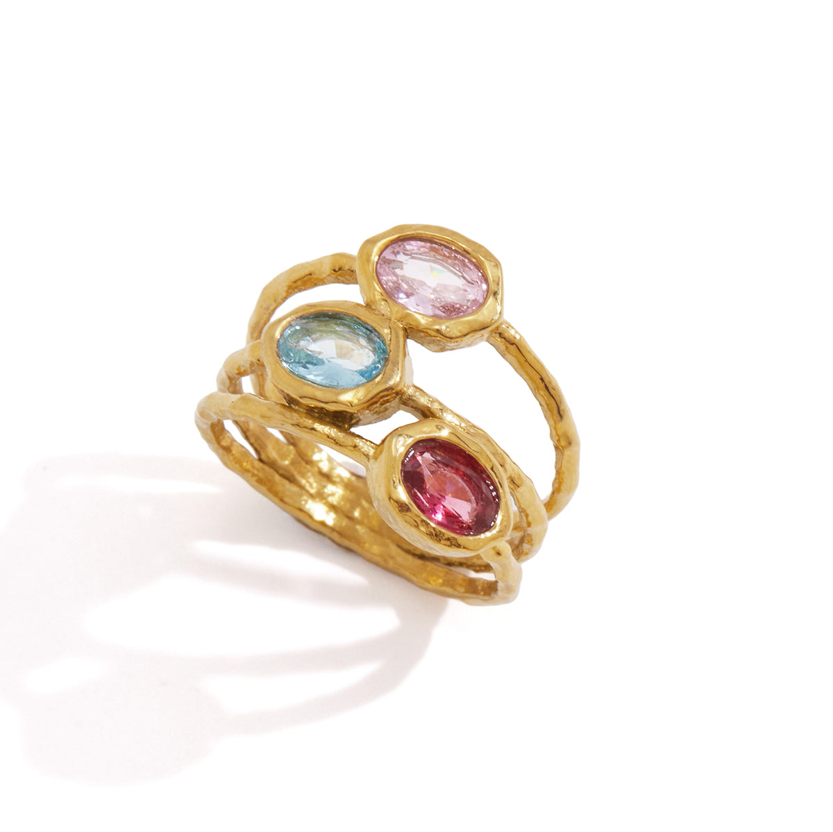 Formentera Multi Stone Band Ring