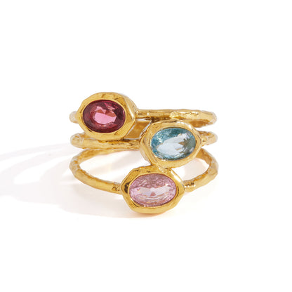 Formentera Multi Stone Band Ring