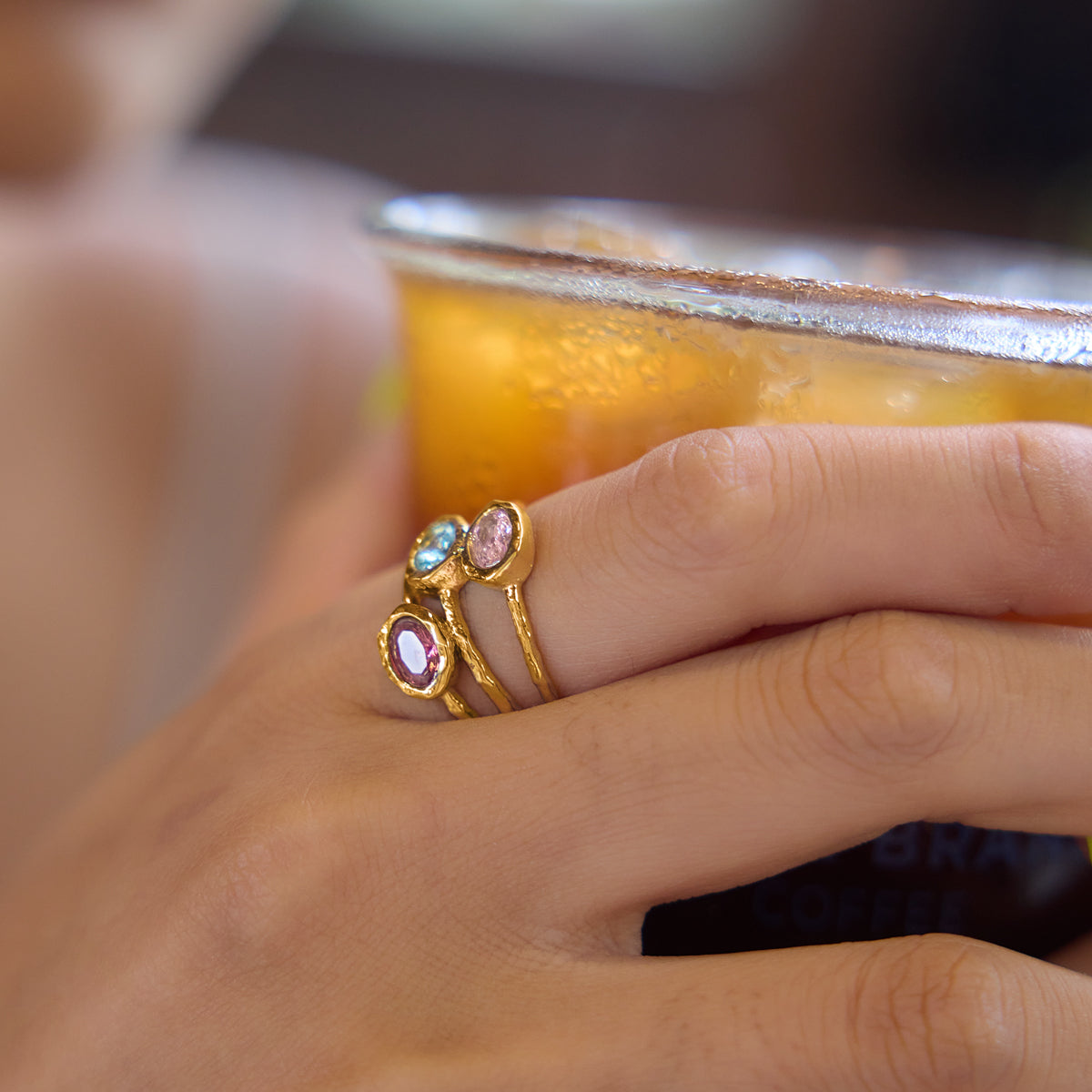 Formentera Multi Stone Band Ring