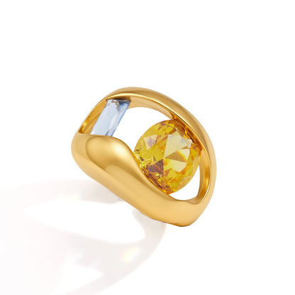 Alba Domed Multi Stone Ring