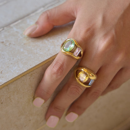 Alba Domed Multi Stone Ring