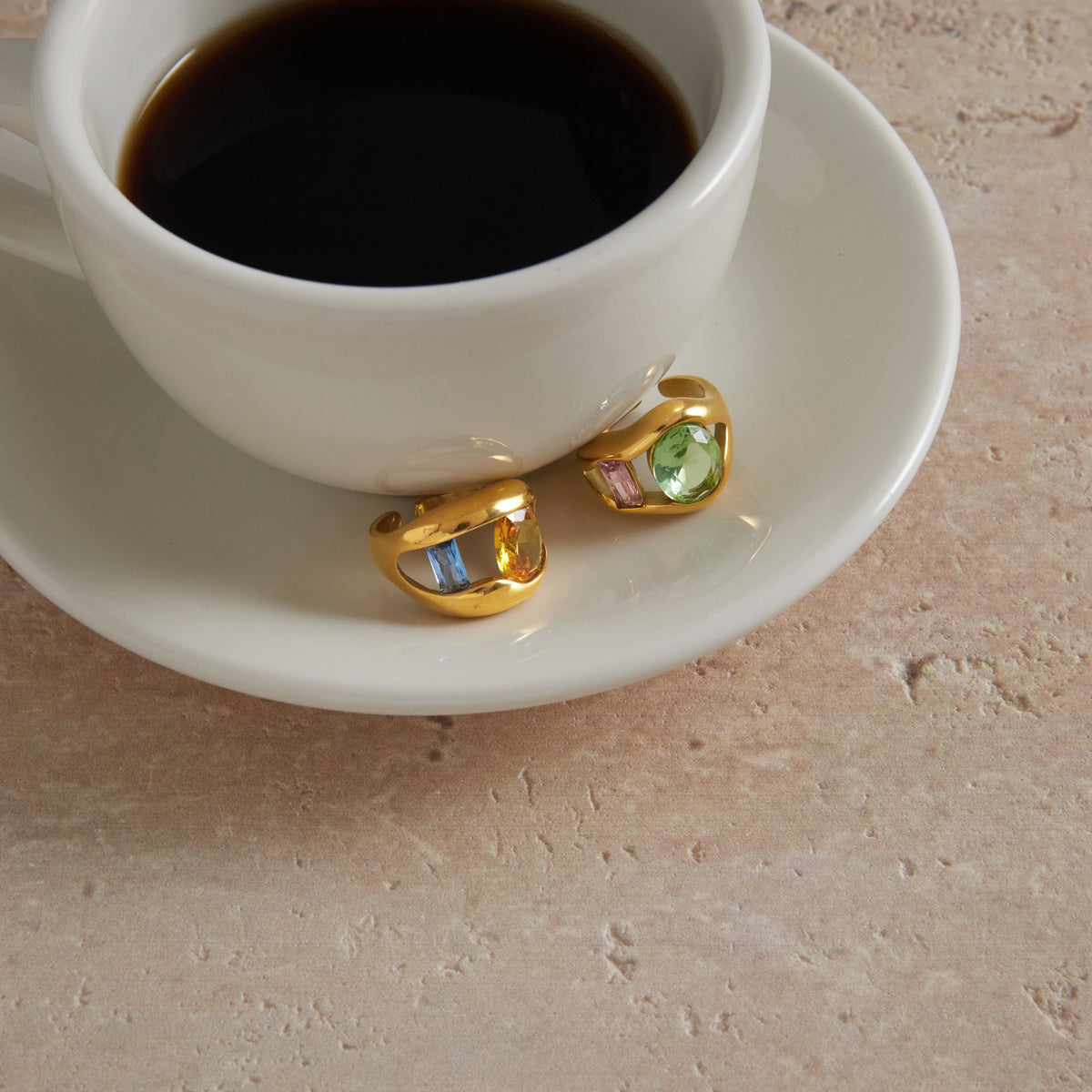 Alba Domed Multi Stone Ring