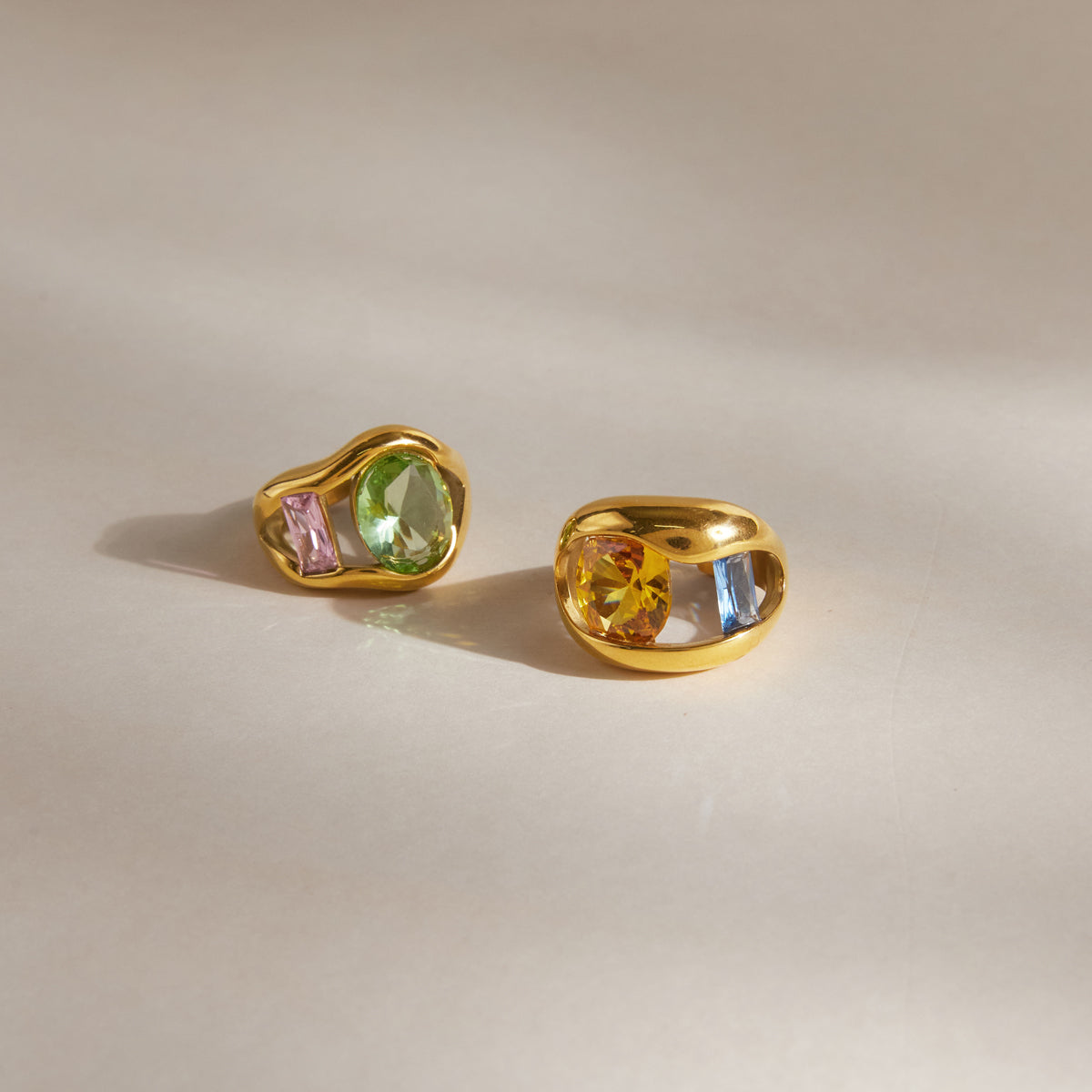 Alba Domed Multi Stone Ring
