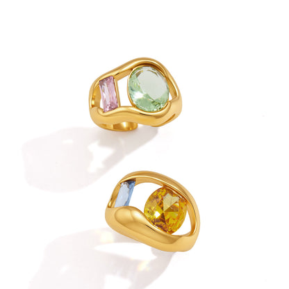 Alba Domed Multi Stone Ring